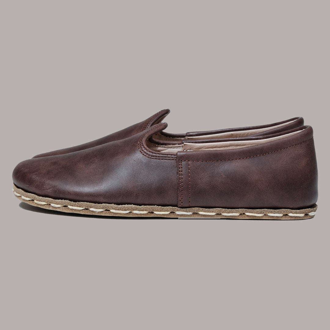 Women Wide Toe Slip-ons Crazy Brown