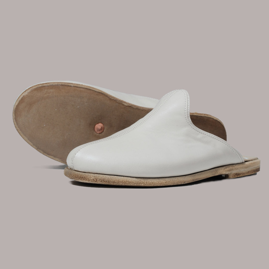 Women Slippers Nappa Smooth Cream