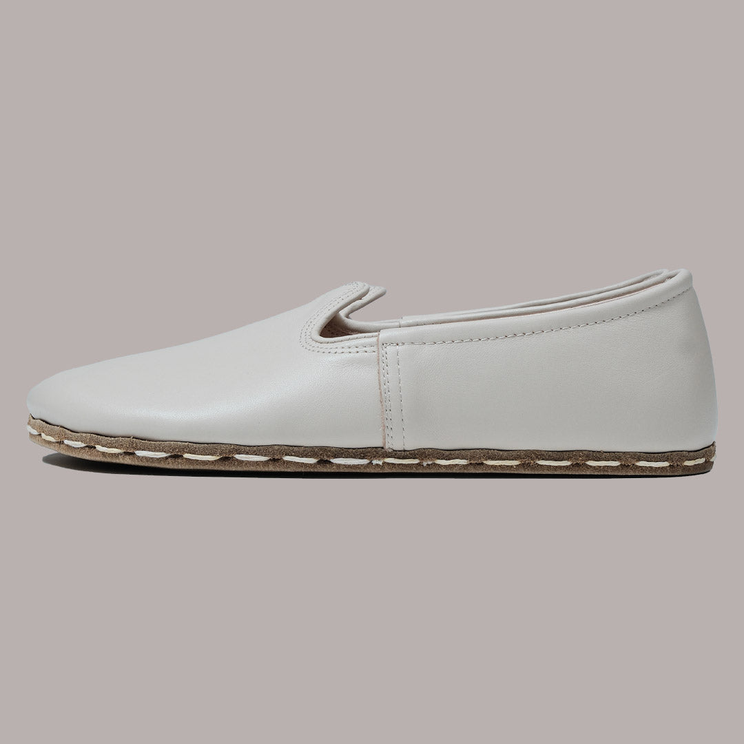 Women Wide Toe Slip-ons Nappa Smooth Cream