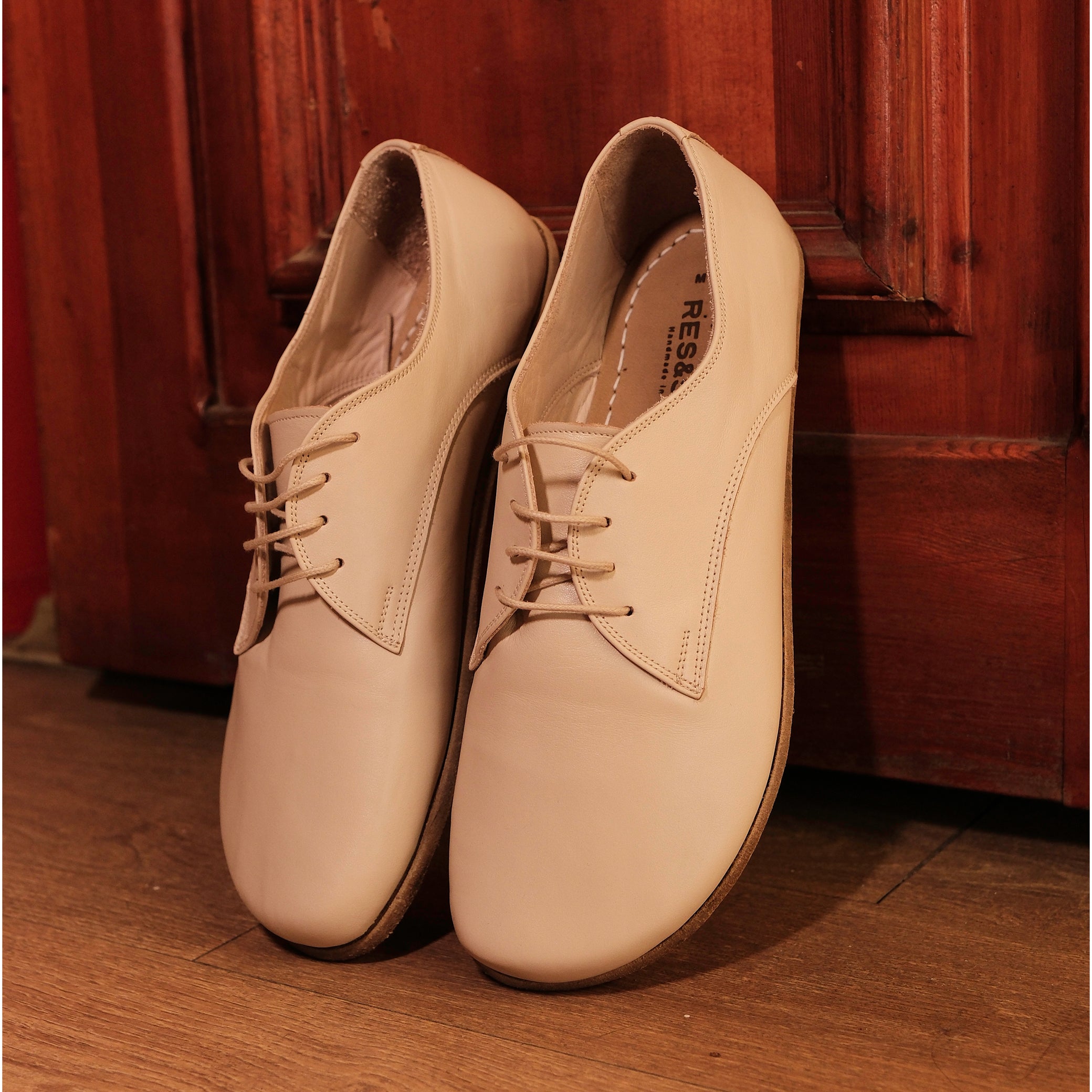 Women Oxford Nappa Smooth Cream