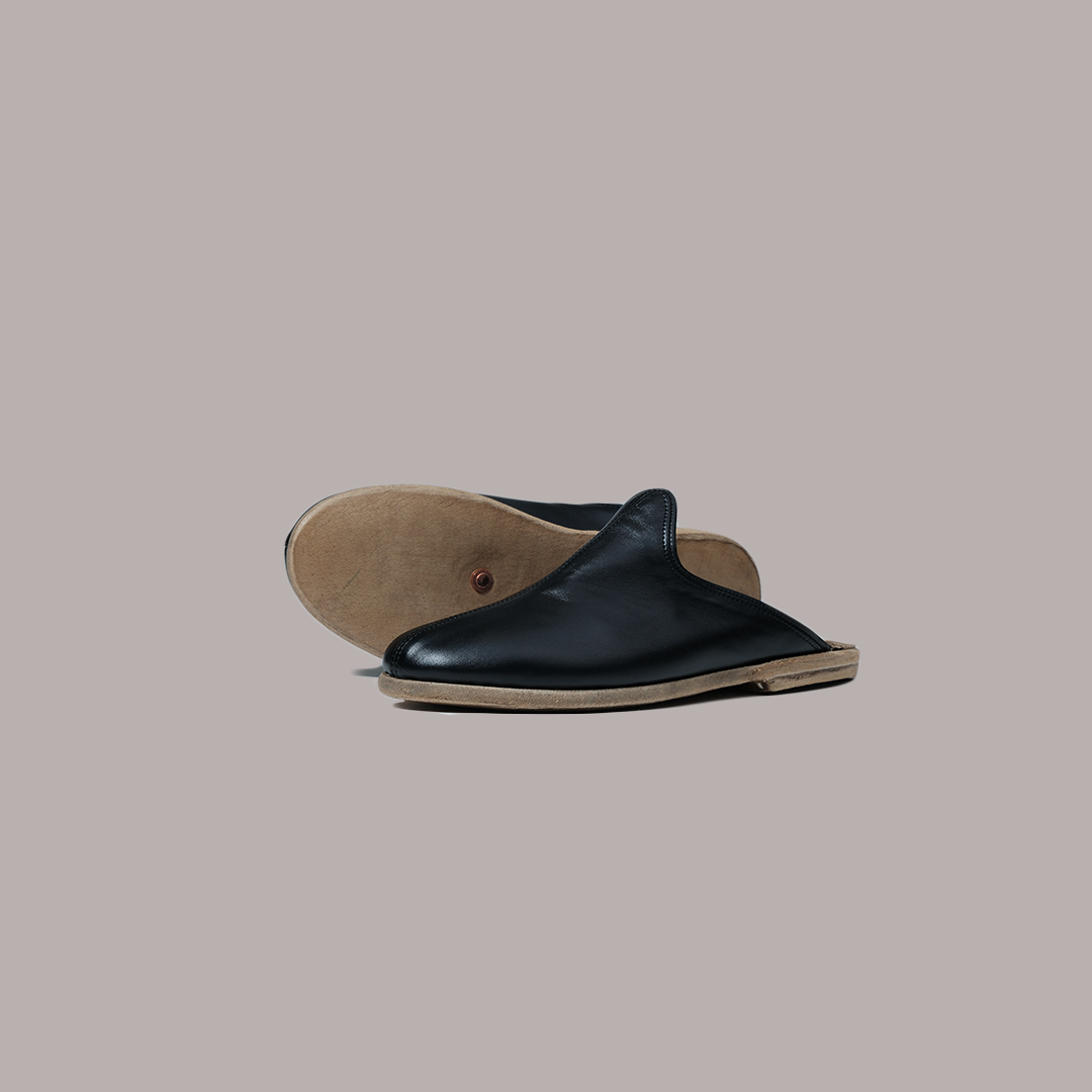 Women Slippers Nappa Smooth Black