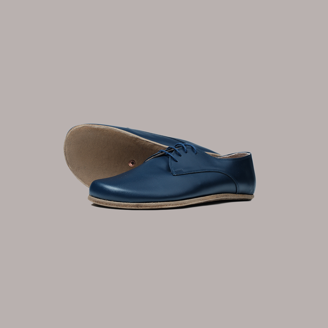 Men Oxford Nappa Smooth Navy Blue