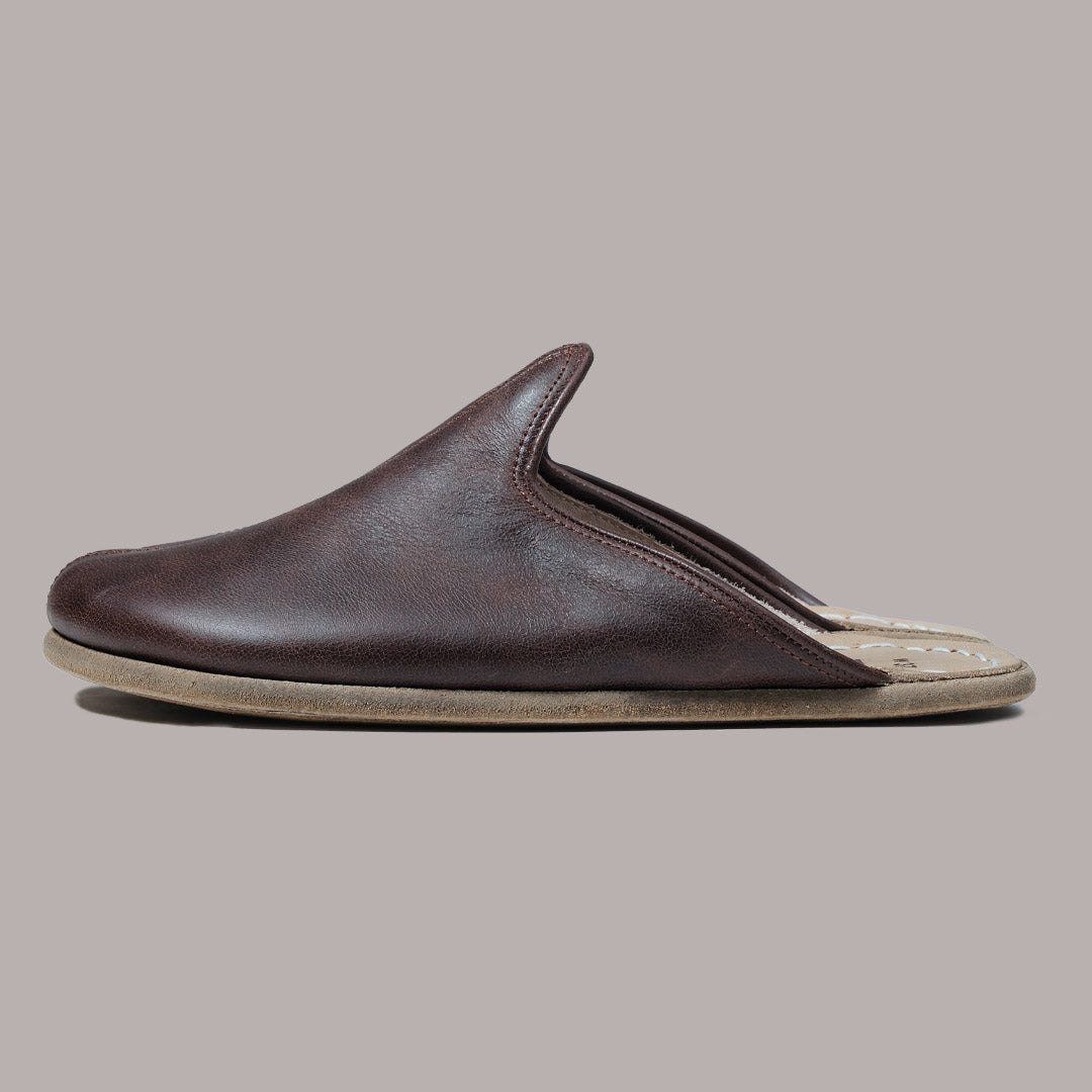 Women Wide Toe Slippers Crazy Brown